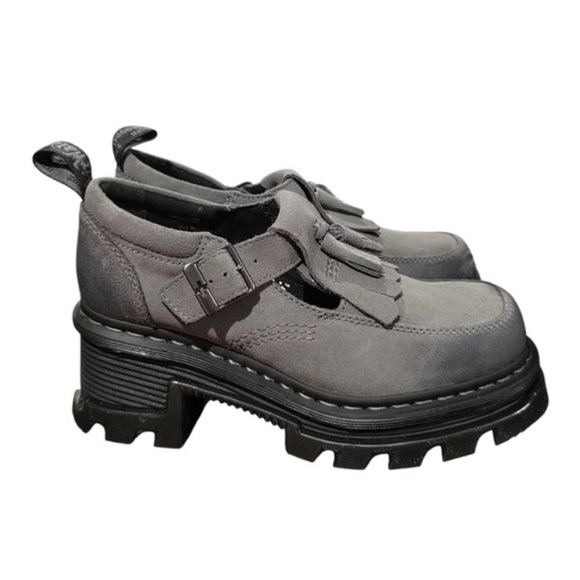 Dr. Martens Gunmetal Mary Jane Loafers - Picture 3 of 7
